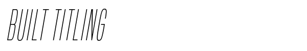 Built Titling font preview
